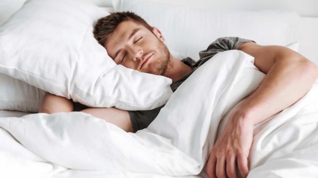 Person sleeping peacefully